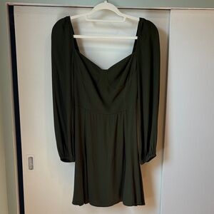 Reformation Olive Green Mochi Dress